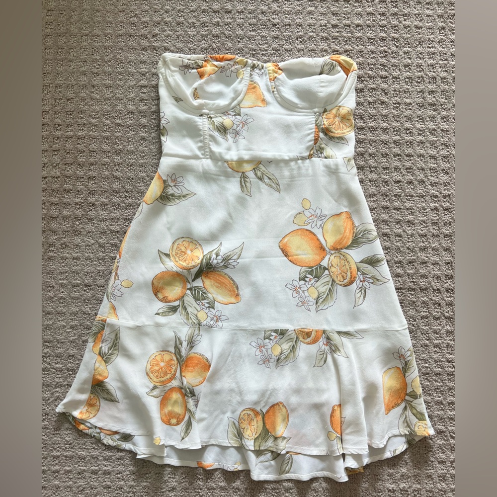 For love and lemons strapless dress